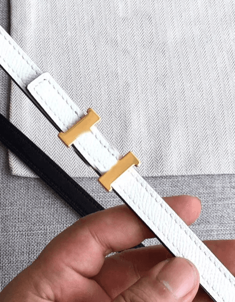 White Thin Belt