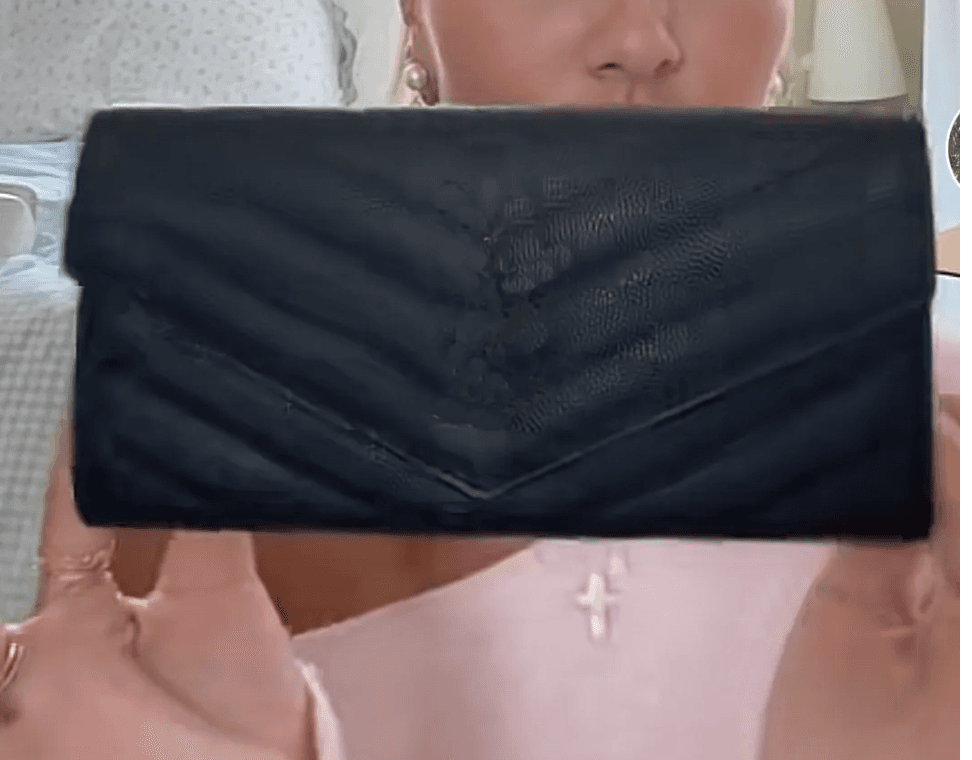 YSL all black wallet