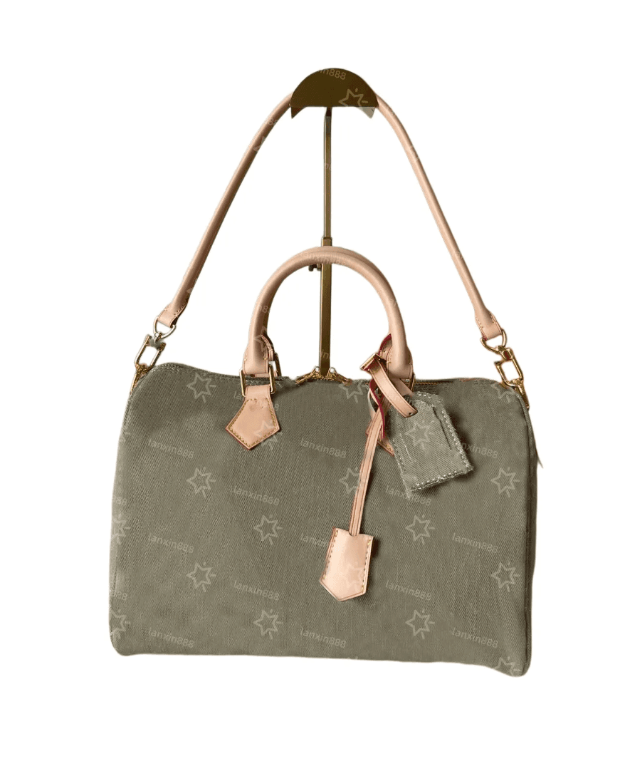 Green LV denim speedy (bigger size)